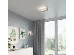 Sollux FENIKS - 1 Aplique de pared a ras de madera natural, E27