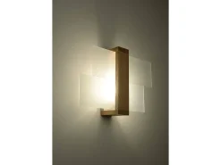 Sollux FENIKS - 1 Aplique de pared a ras de madera natural, E27