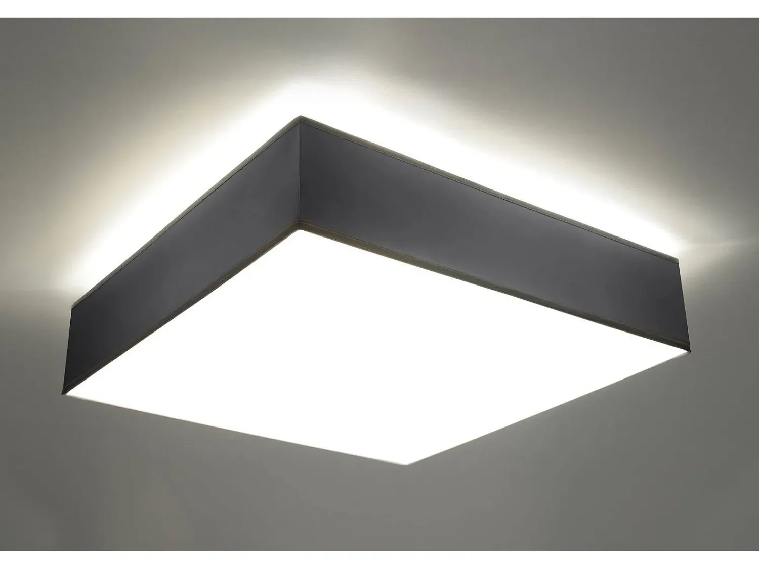 Best Sollux Lighting Sollux HORUS - Lámpara de techo cuadrada a ras de suelo 3 luces Plata, E27 Gris