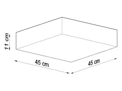 Best Sollux Lighting Sollux HORUS - Lámpara de techo cuadrada a ras de suelo 3 luces Plata, E27 Gris