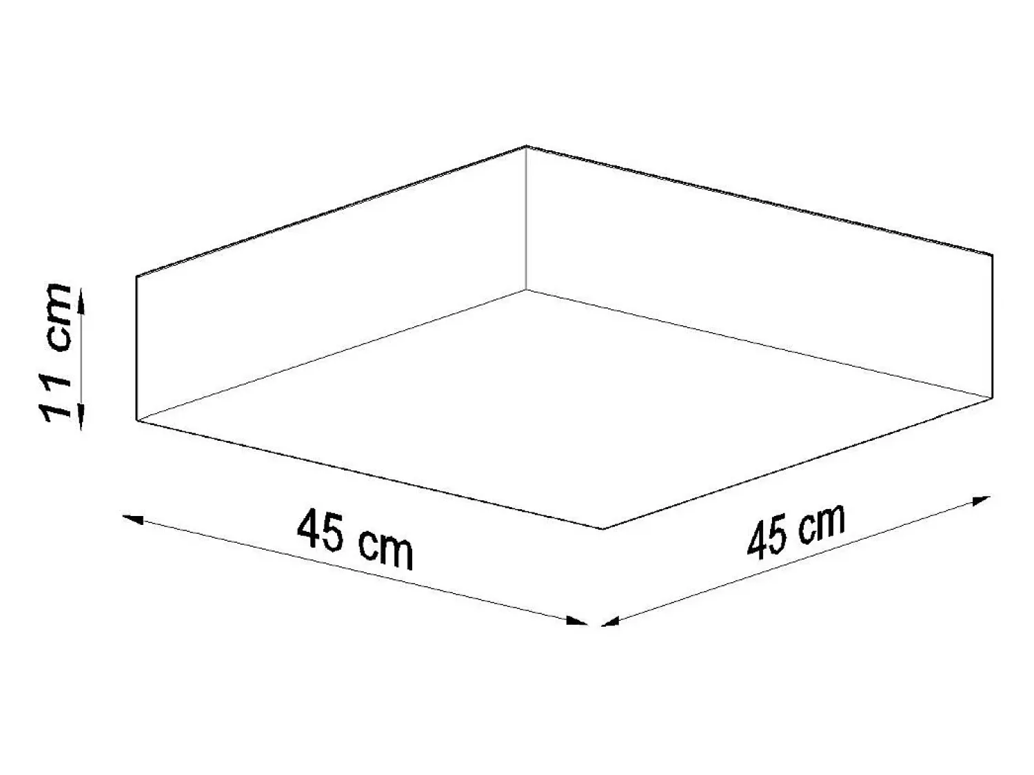 Best Sollux Lighting Sollux HORUS - Lámpara de techo cuadrada a ras de suelo 3 luces Plata, E27 Gris