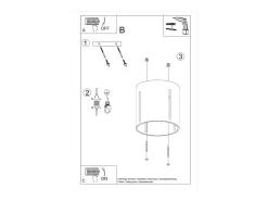 Sollux Lighting Plafón^Sollux INEZ - 1 luz de techo empotrada en , G9 Negro