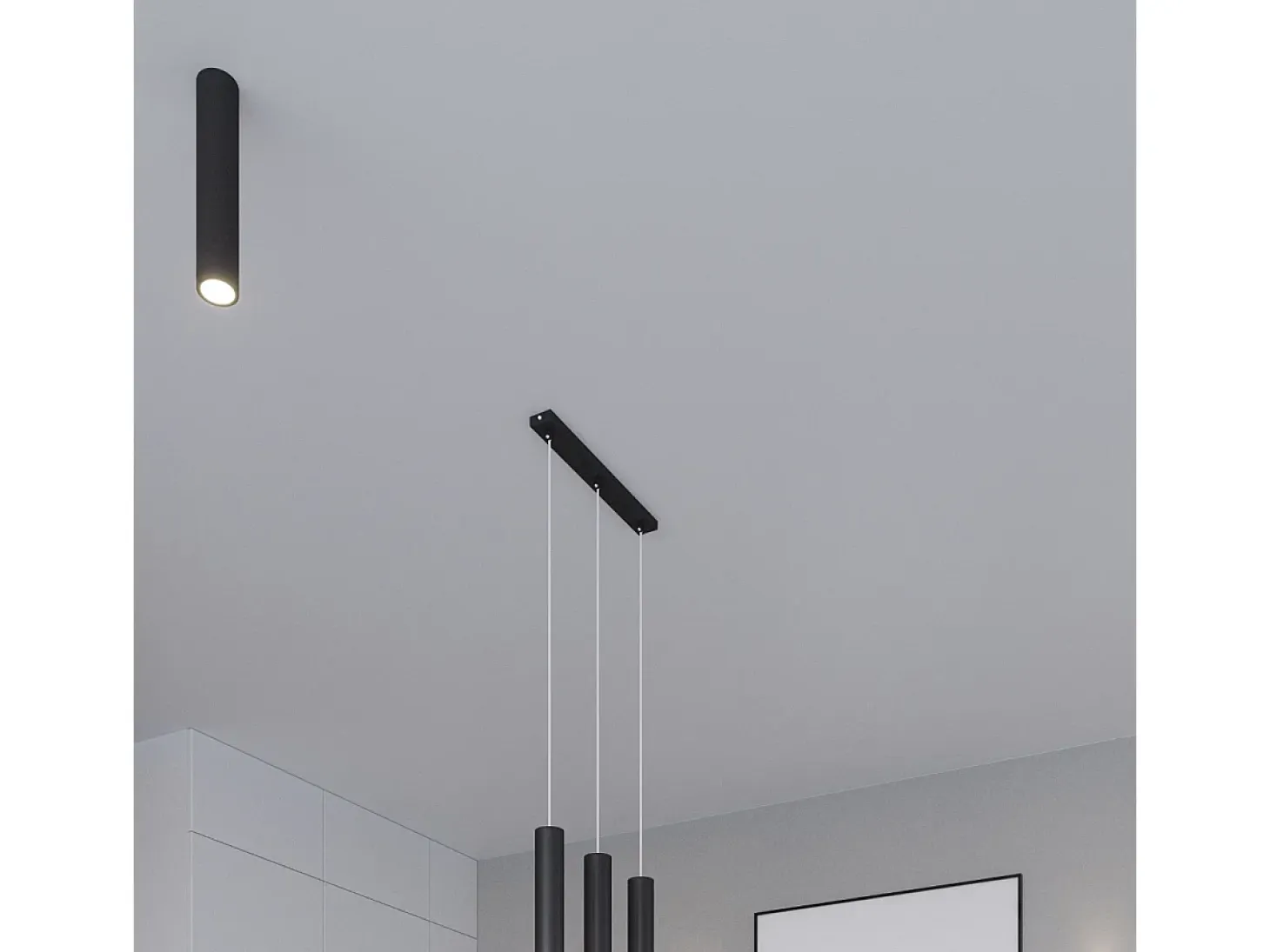 Sollux LAGOS - 2 Light Up Down Flush Wall, Negro, GU10