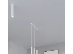 Best Sollux Lighting Sollux LAGOS - Lámpara colgante de barra fija con 2 luces, blanca, GU10 Blanco