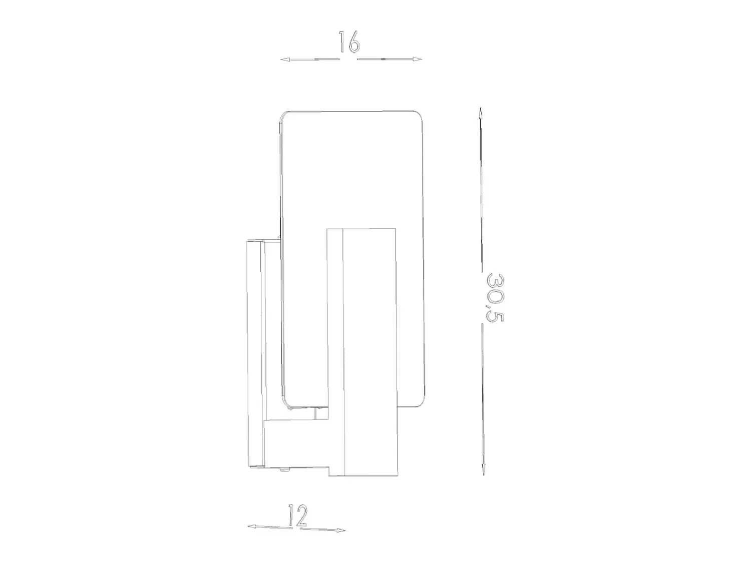 Sollux Lighting Aplique Para Pared^Sollux Lappo Aplique de Pared de Empotrar Madera Natural Marru00f3n