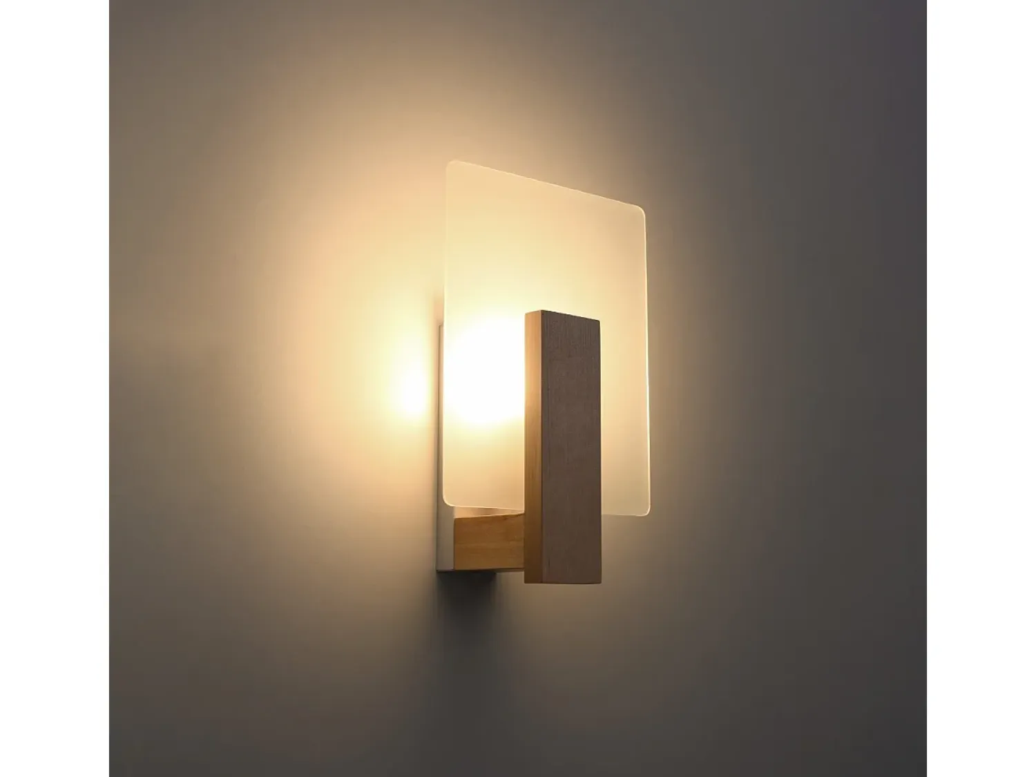 Sollux Lighting Aplique Para Pared^Sollux Lappo Aplique de Pared de Empotrar Madera Natural Marru00f3n