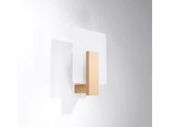 Sollux Lighting Aplique Para Pared^Sollux Lappo Aplique de Pared de Empotrar Madera Natural Marru00f3n