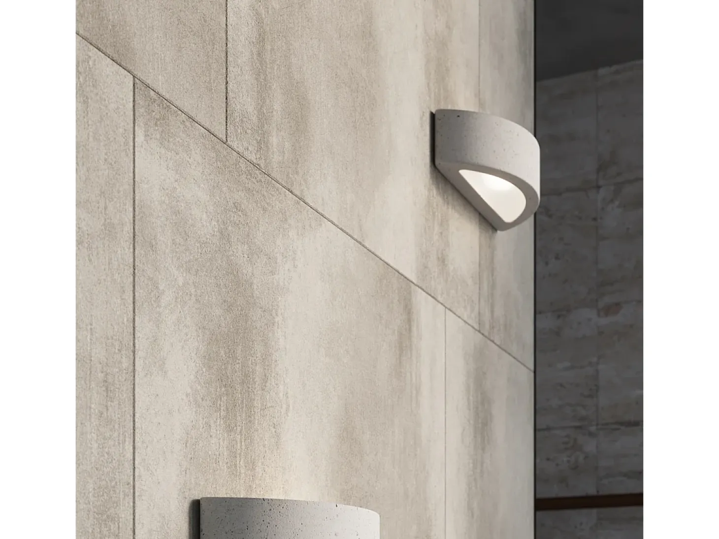 Sollux Lighting Atena Up & Down Aplique Gris Cemento, 40cm