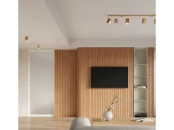Sollux Lighting Keke Foco Foco Individual Cuadrado Roble Madera, 1x GU10