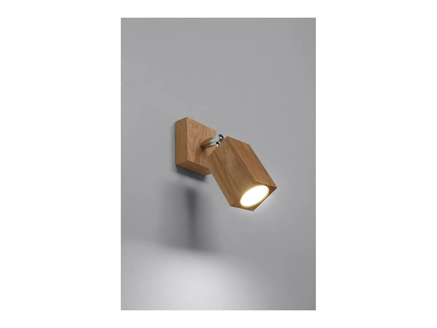 Sollux Lighting Keke Foco Foco Individual Cuadrado Roble Madera, 1x GU10