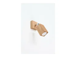 Sollux Lighting Keke Foco Foco Individual Cuadrado Roble Madera, 1x GU10