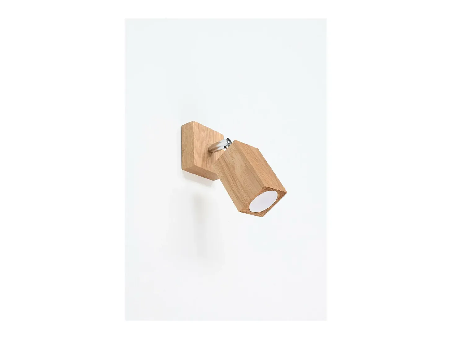 Sollux Lighting Keke Foco Foco Individual Cuadrado Roble Madera, 1x GU10