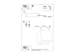 Sale Sollux Lighting Leo Up & Down Aplique Cemento, 12cm Gris