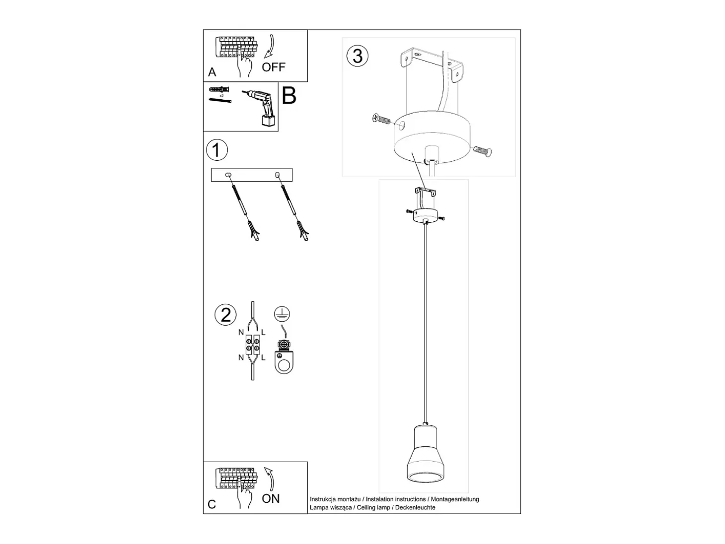 Sollux Lighting Qubic Lámpara de Techo Colgante Dome Gris Cemento, Madera Natural