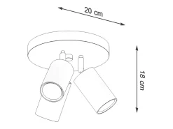 Sollux Lighting Ring Grupos de focos de techo, blanco, 3x GU10