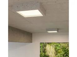 Sollux Lighting Plafón^Riza Plafón de Empotrar Cemento, 33cm Gris