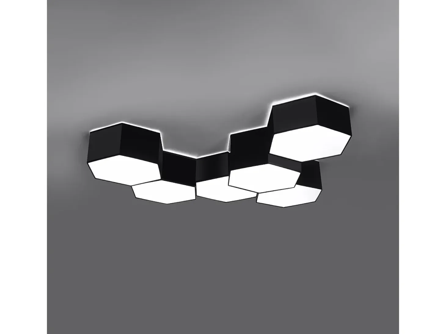 Sollux Lighting Sunde Plafón Decorativo Empotrado, Negro, 13,5cm