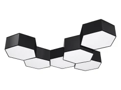 Sollux Lighting Sunde Plafón Decorativo Empotrado, Negro, 13,5cm