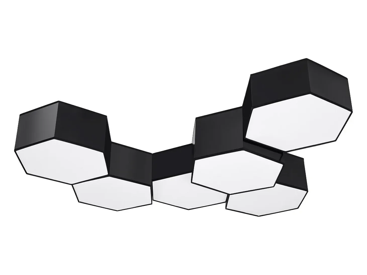 Sollux Lighting Sunde Plafón Decorativo Empotrado, Negro, 13,5cm