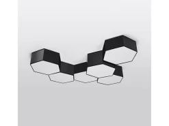 Sollux Lighting Sunde Plafón Decorativo Empotrado, Negro, 13,5cm