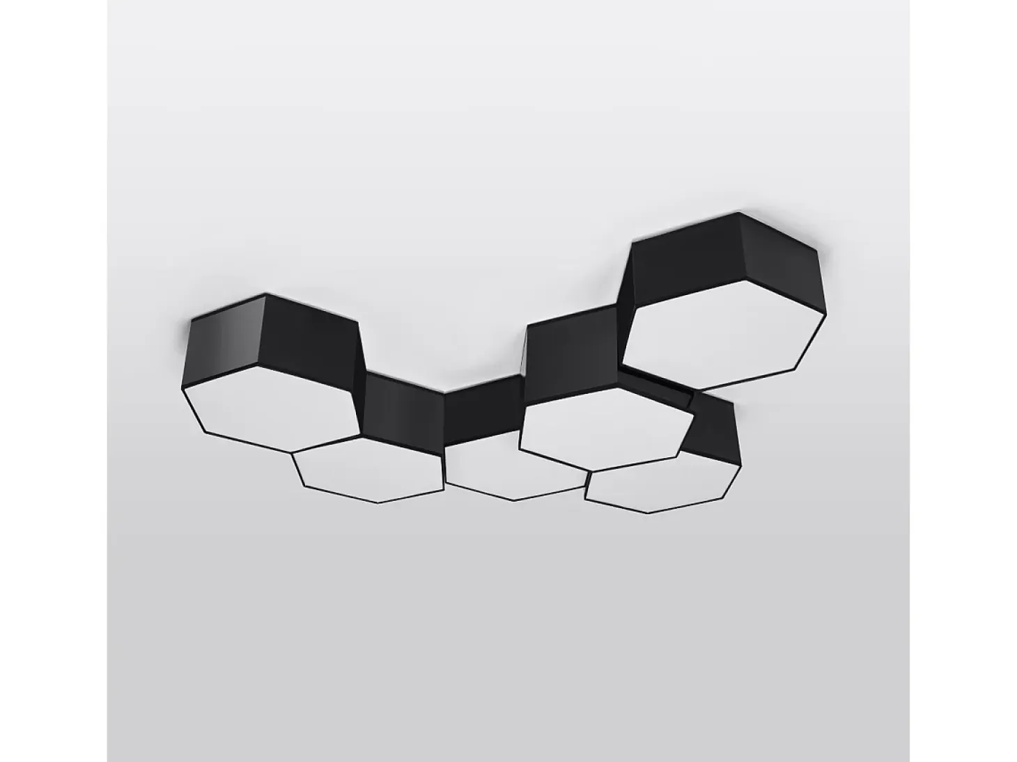 Sollux Lighting Sunde Plafón Decorativo Empotrado, Negro, 13,5cm