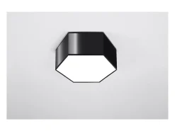 Sollux Lighting Sunde Plafón Decorativo Empotrado, Negro, 13,5cm