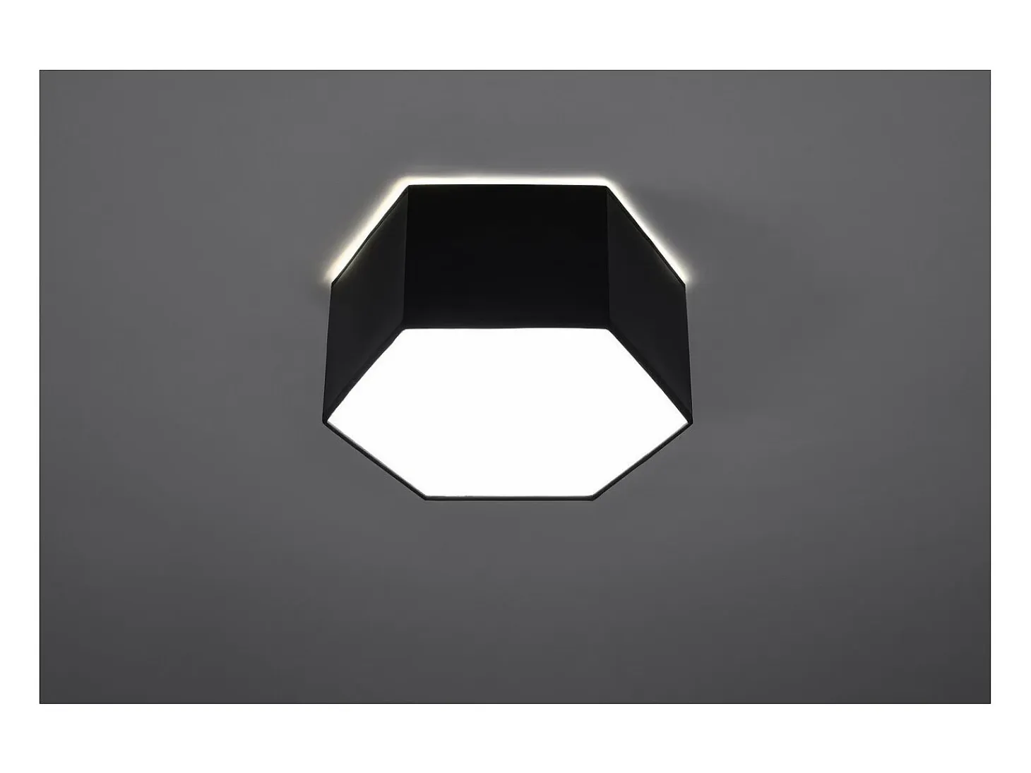 Sollux Lighting Sunde Plafón Decorativo Empotrado, Negro, 13,5cm