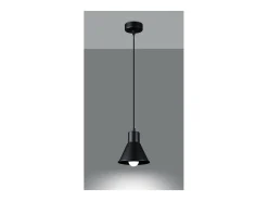 Sollux Lighting Taleja Lámpara de Techo Colgante Dome, Negro, 1x E27