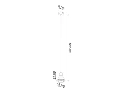 Sollux Lighting Taleja Lámpara de Techo Colgante Dome, Blanca, 1x ES111