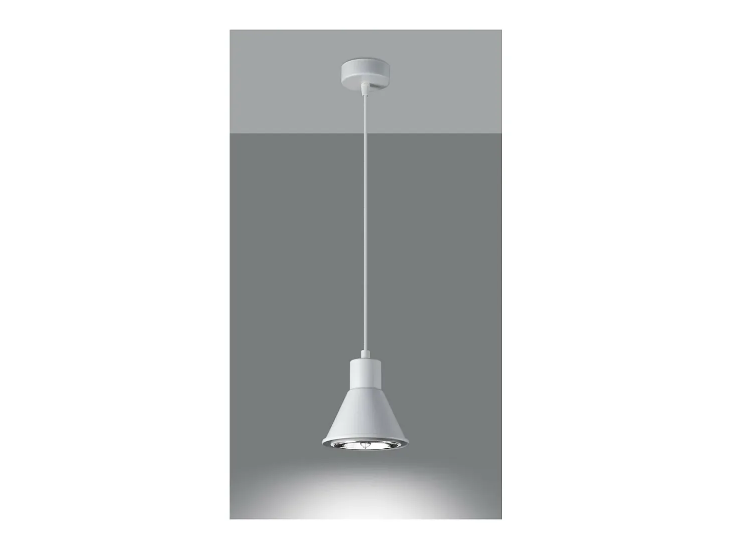 Sollux Lighting Taleja Lámpara de Techo Colgante Dome, Blanca, 1x ES111