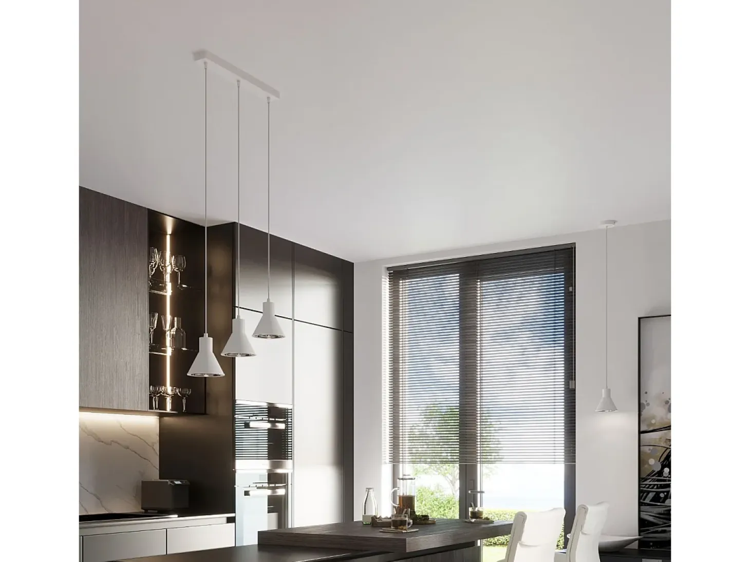 Sollux Lighting Taleja Lámpara de Techo Colgante Dome, Blanca, 1x ES111