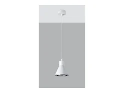 Sollux Lighting Taleja Lámpara de Techo Colgante Dome, Blanca, 1x ES111