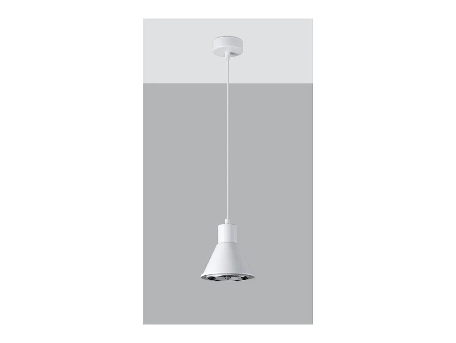 Sollux Lighting Taleja Lámpara de Techo Colgante Dome, Blanca, 1x ES111