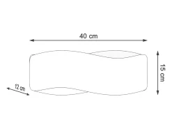 Sollux Lighting Aplique Para Pared^Tila Aplique Up & Down, , 40cm Blanco