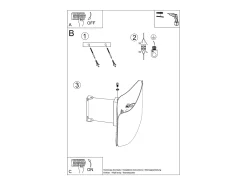 Sollux Lighting Tila Aplique Up & Down, Blanco, 30cm