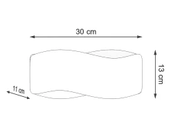 Sollux Lighting Tila Aplique Up & Down, Blanco, 30cm