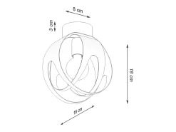 Sollux Lighting Plafón^Tulos Foco Semi Empotrado, , 1x E27 Blanco