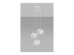 Sollux Lighting Tulos Plafón Colgante Cluster, Blanco, 3x E27