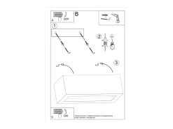 Sollux Lighting Aplique Para Pared^Vega Up & Down Aplique Cemento, 30cm Gris