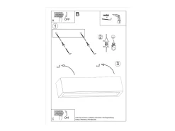 Sollux Lighting Aplique Para Pared^Vega Up & Down Aplique Cemento, 50cm Gris