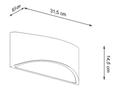 Sollux Lighting Vixen Lámpara de pared Up & Down, blanca, 31,5 cm