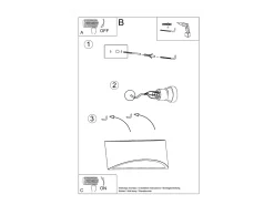 Sollux Lighting Vixen Lámpara de pared Up & Down, blanca, 31,5 cm