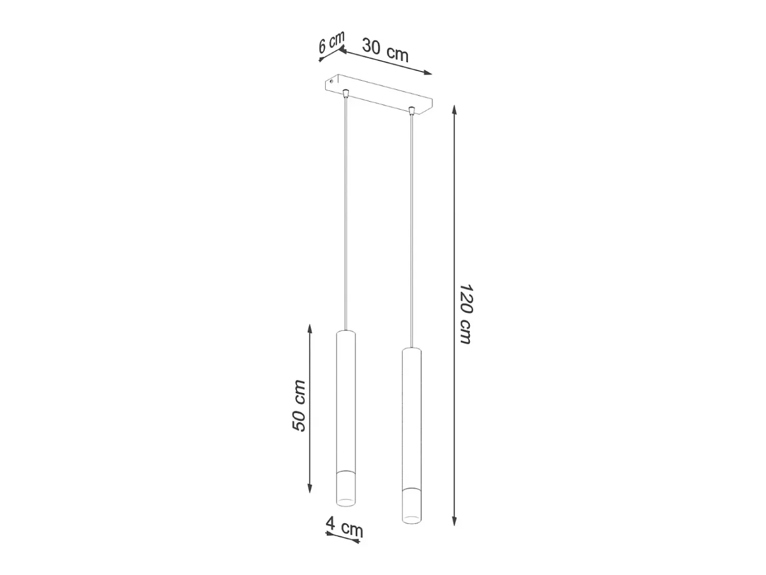 Best Sollux Lighting Wezyr Lámpara de Techo Colgante Bar, , 2x G9 Negro