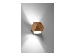 Sollux Lighting Woody Aplique Up & Down, Madera Natural, 1x G9