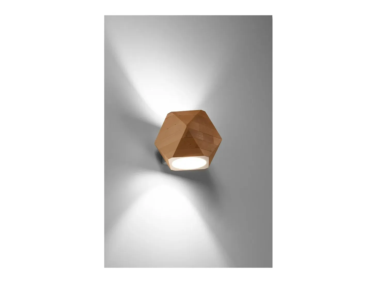 Sollux Lighting Woody Aplique Up & Down, Madera Natural, 1x G9
