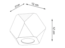 Sollux Lighting Plafón^Woody Downlight de Superficie, Madera Natural, 1x GU10 Marru00f3n