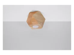 Sollux Lighting Plafón^Woody Downlight de Superficie, Madera Natural, 1x GU10 Marru00f3n