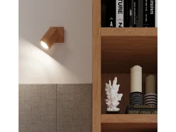 Sollux Lighting Plafón^Zeke Foco de Techo Twin Octagon Roble Madera, 2x GU10 Marru00f3n