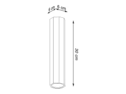 Sollux Lighting Plafón^Zeke Foco empotrable octogonal de madera de roble, 17,5 cm Marru00f3n