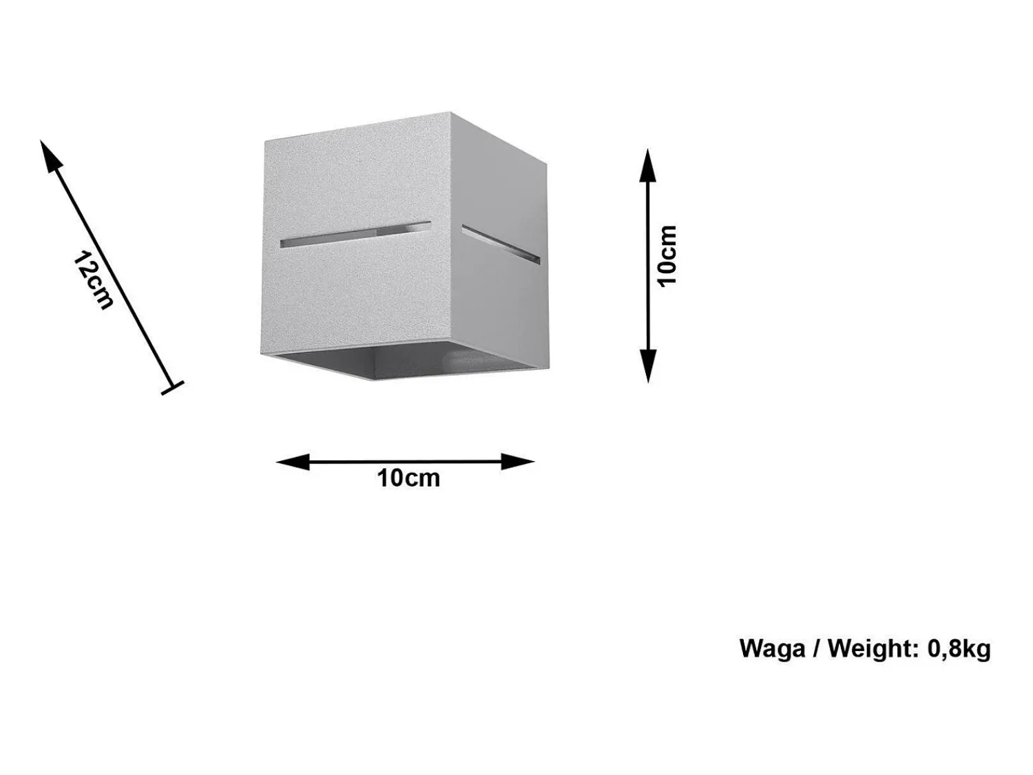 Sollux Lighting Aplique Para Pared^Sollux LOBO - 1 Light Up Down Wall claro, G9 Gris